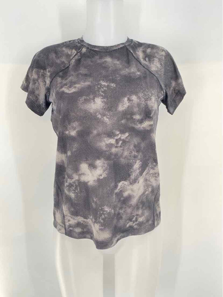 Size XXS Athleta Black Print Shirt