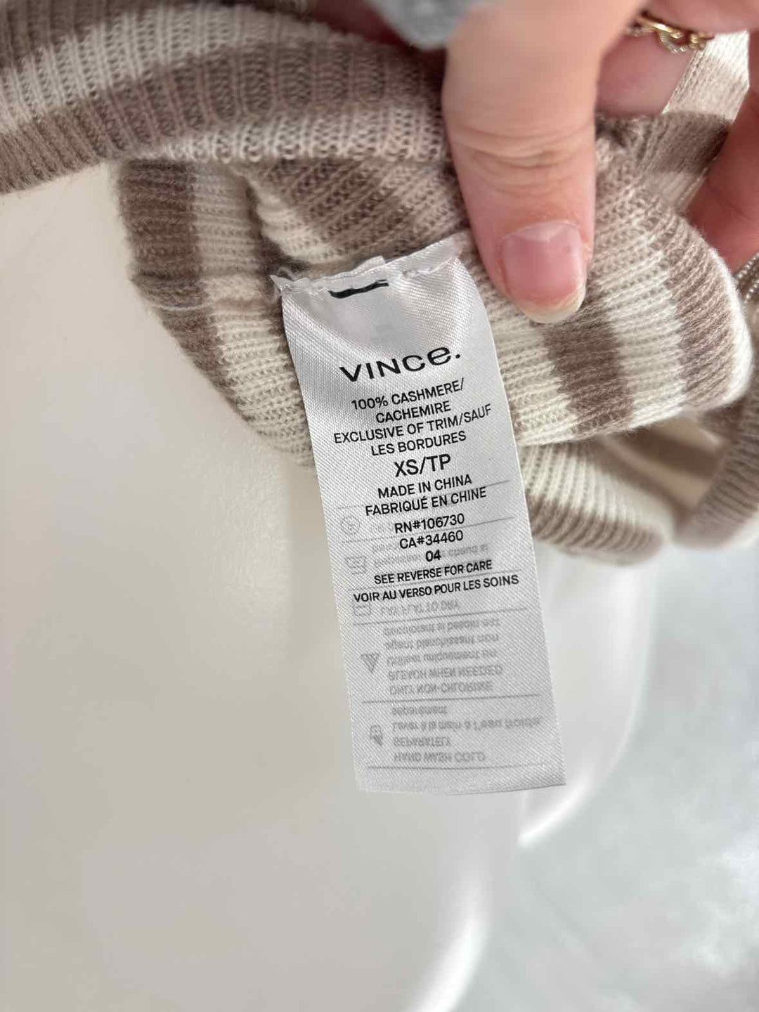 Size XS VINCE Tan Luxury - Sweater