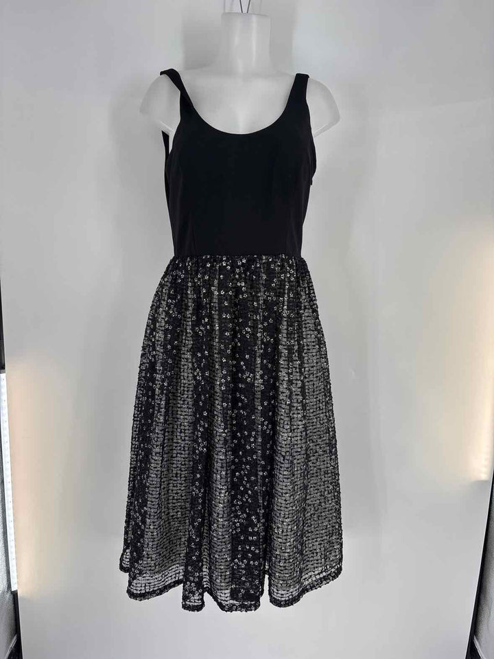 Size 12 AIDAN Black Print Dress