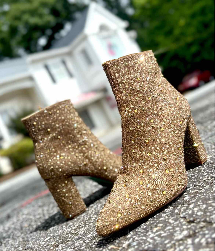 Shoe Size 9 BETSEY JOHNSON Gold Boots