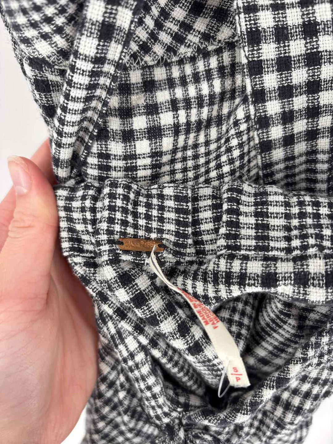 Size S FREE PEOPLE Black/White Dress