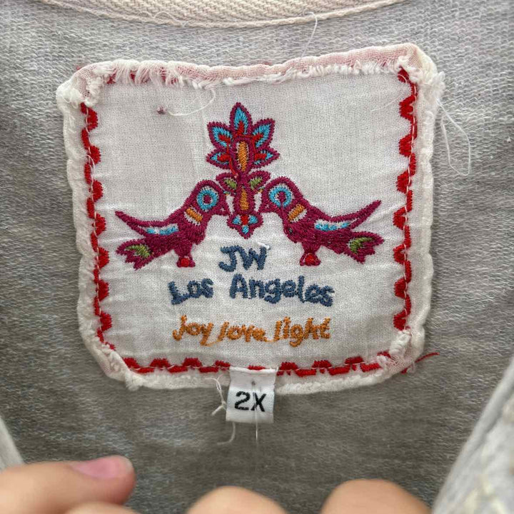 Size 2X Johnny Was Gray Shirt