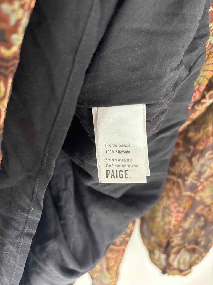 Size S PAIGE Brown Print Dress