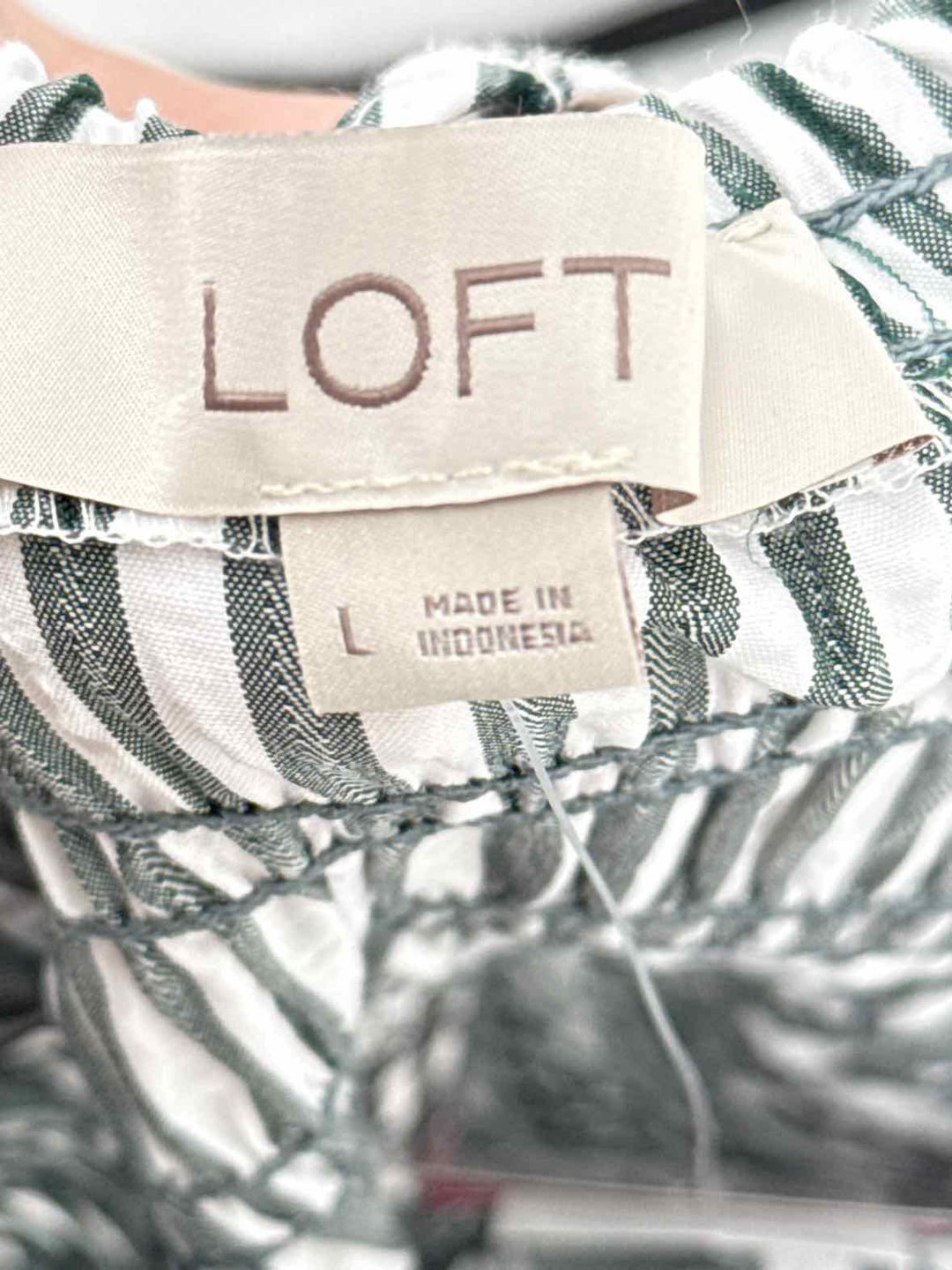 Size L LOFT Green Print Dress