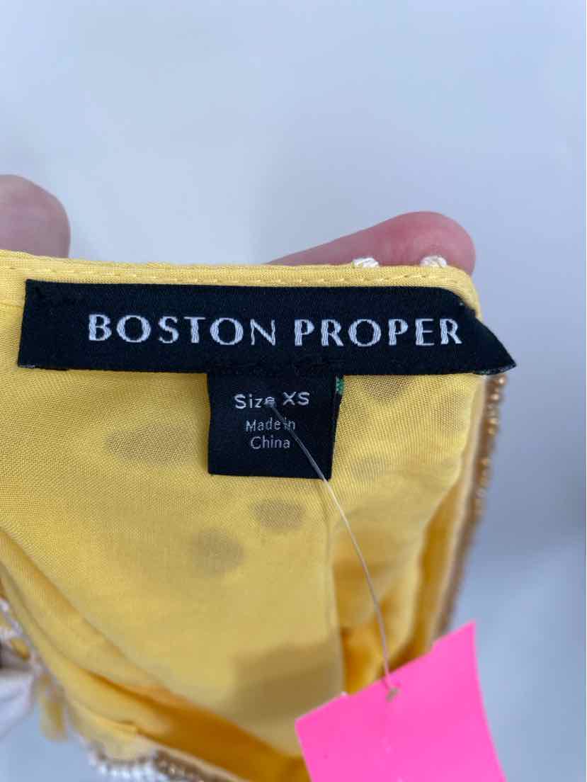 Size XS BOSTON PROPER Yellow Dress