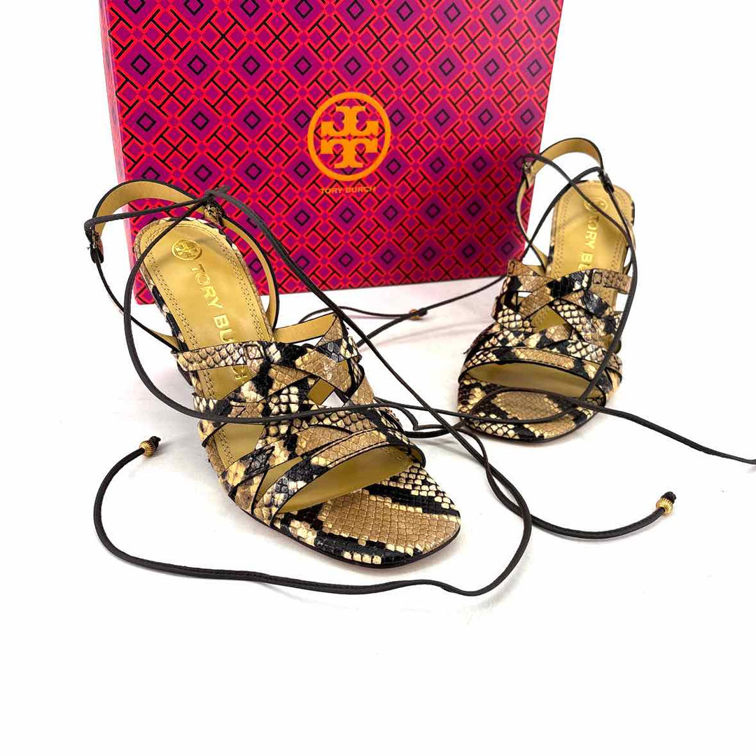 Shoe Size 8 Tory Burch Multi-Color Leather Wedge