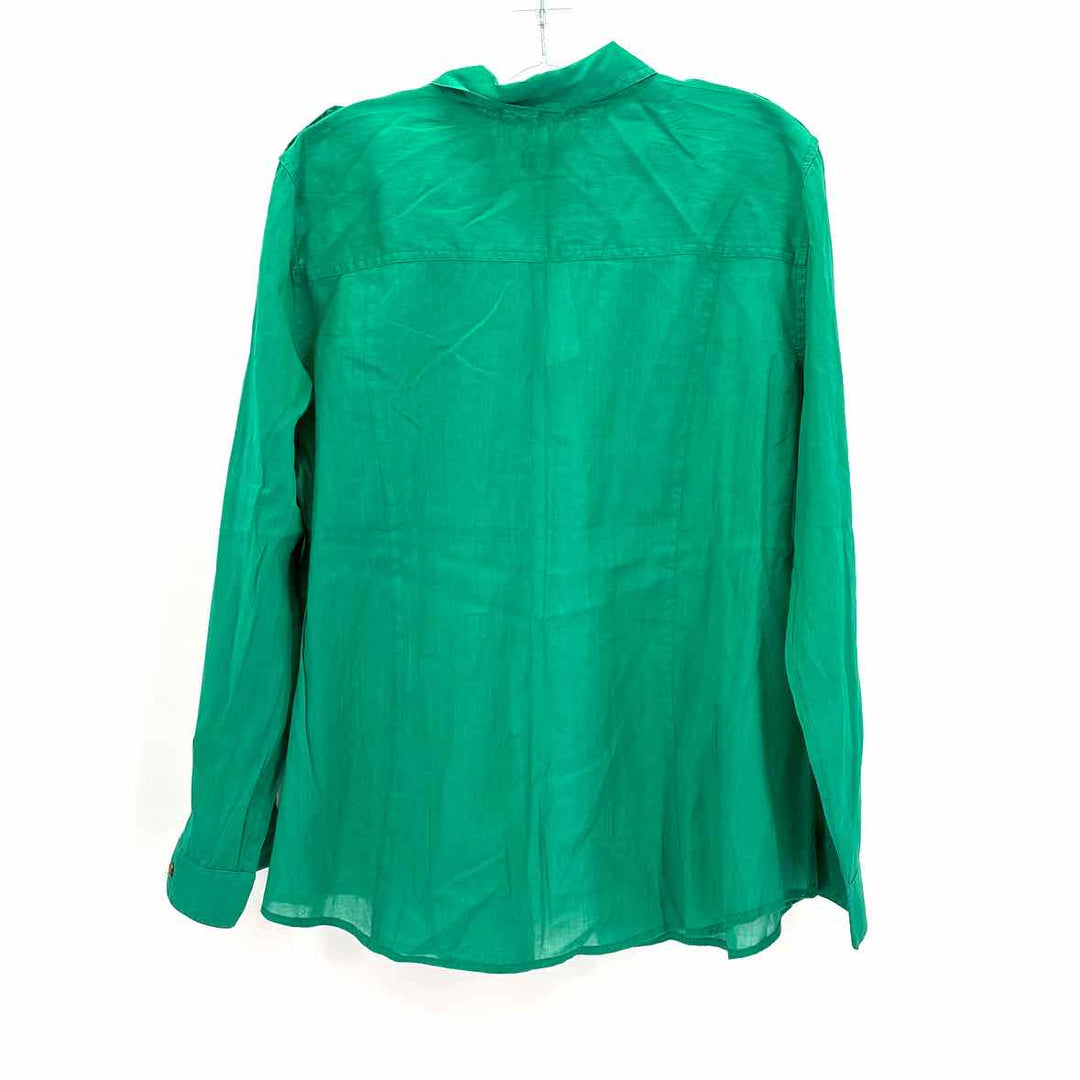 Size 3 Chico's Green Cotton Shirt
