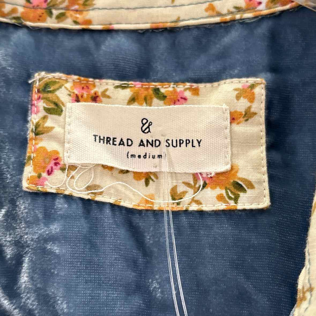 Size M Blue Velour Shirt