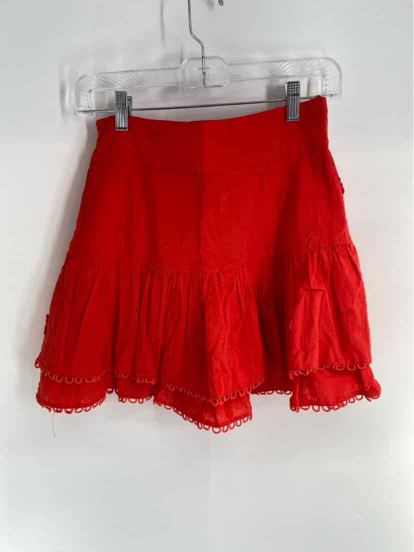 Size XS FARM RIO Red Skirt