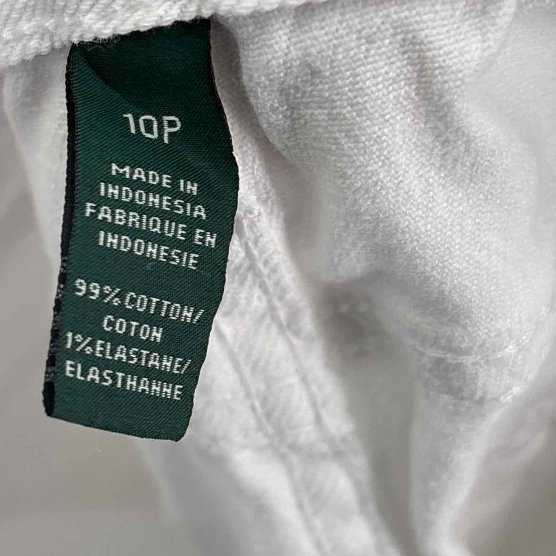 Size 10P RALPH LAUREN White Denim Jeans