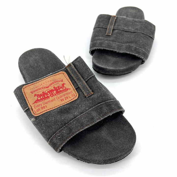 Shoe Size 8.5 Levi's Black Denim Sandals