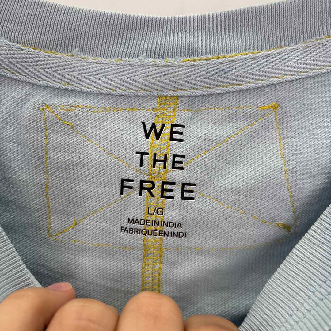 Size L WE THE FREE Light Blue Knit Shirt