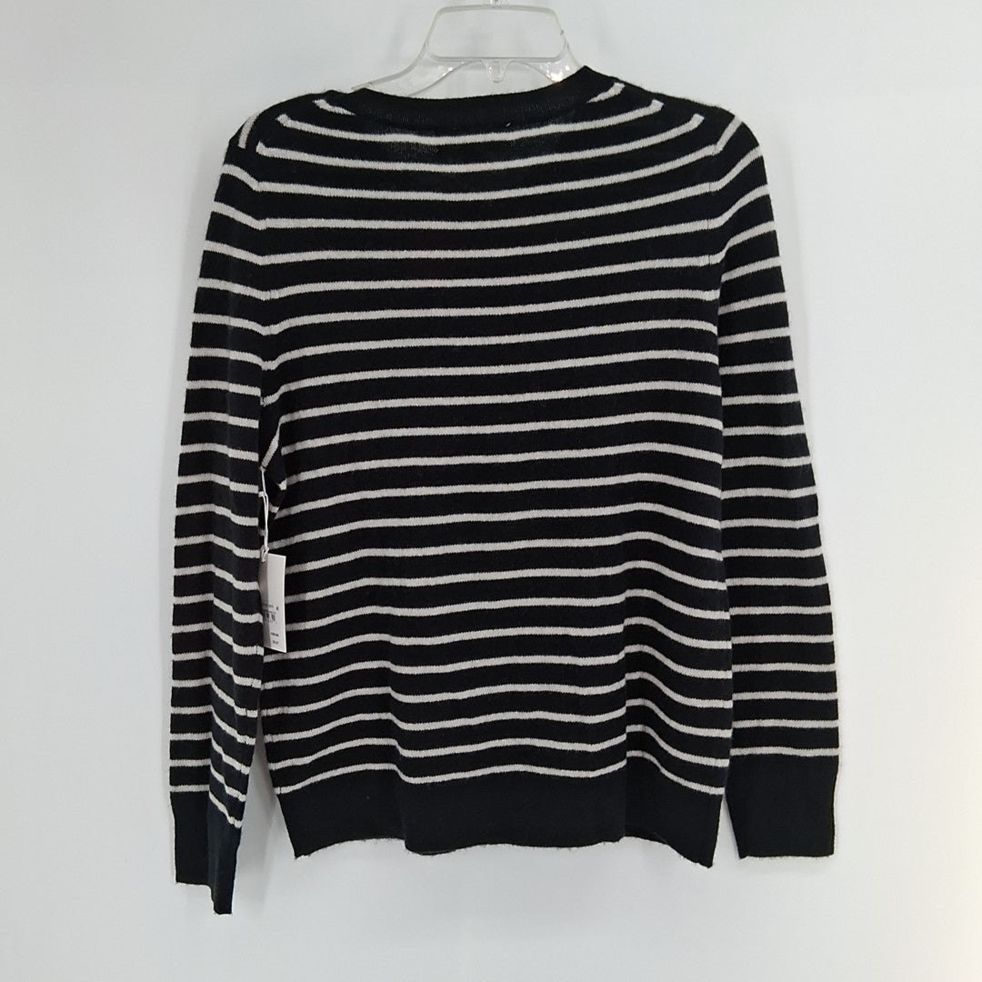 Size L NORDSTROM SIGNATURE Black Cashmere Sweater