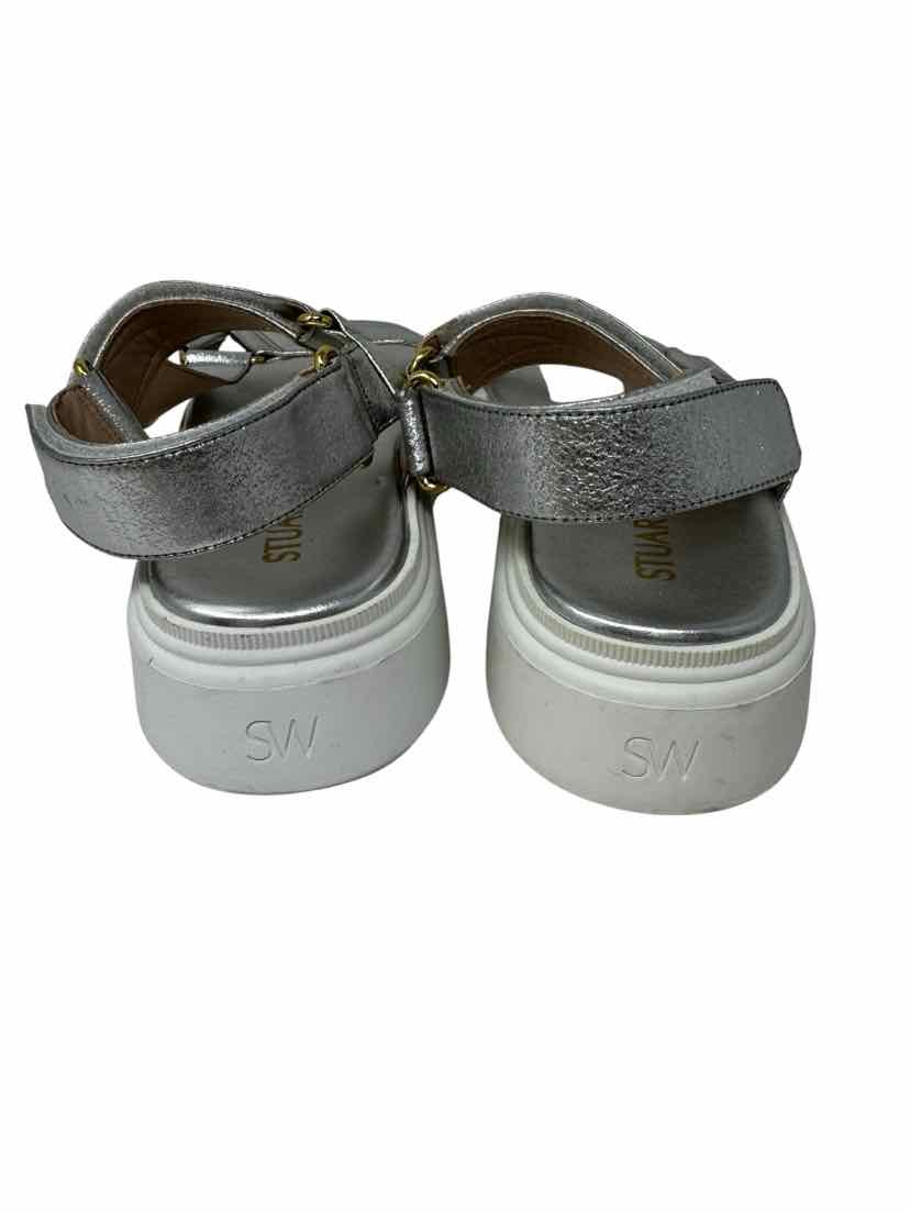 Shoe Size 6.5 Stuart Weitzman Silver Sandals