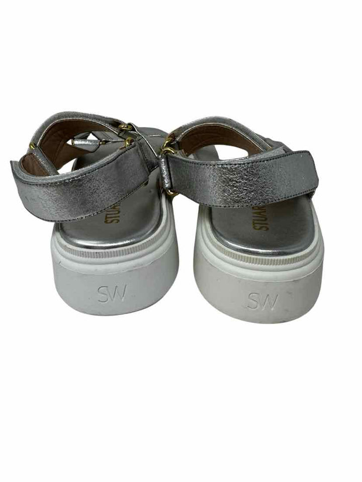 Shoe Size 6.5 Stuart Weitzman Silver Sandals