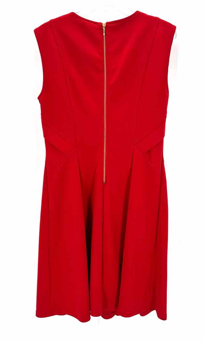 Size 10 NEIMAN MARCUS Red Knit Dress