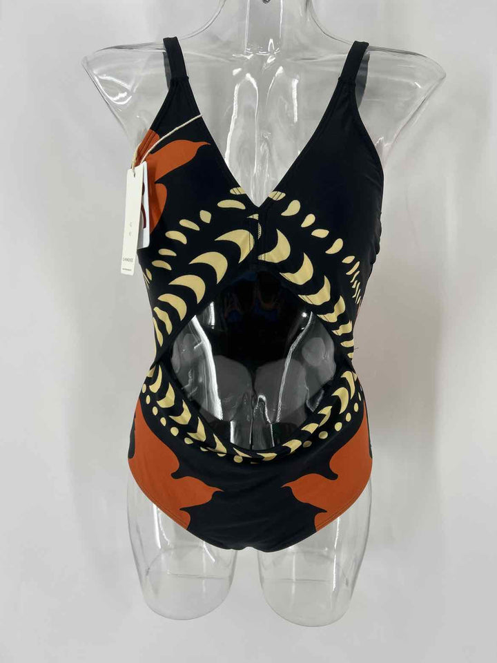 Size M Black Print Swimsuit