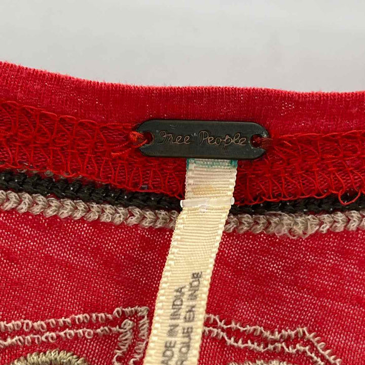 Size M FREE PEOPLE Red Shirt