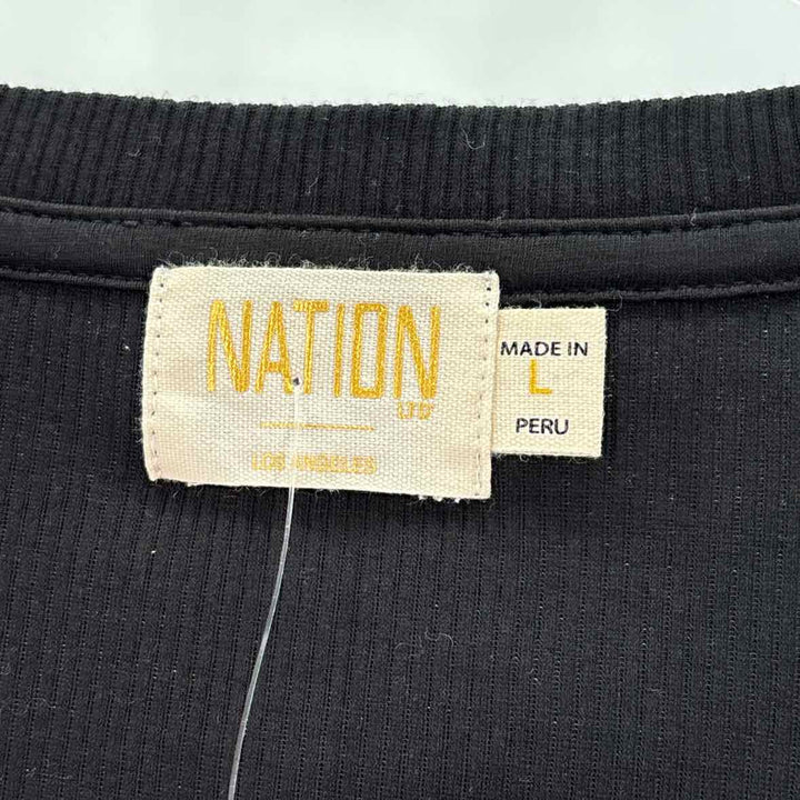 Size L NATION Black Shirt