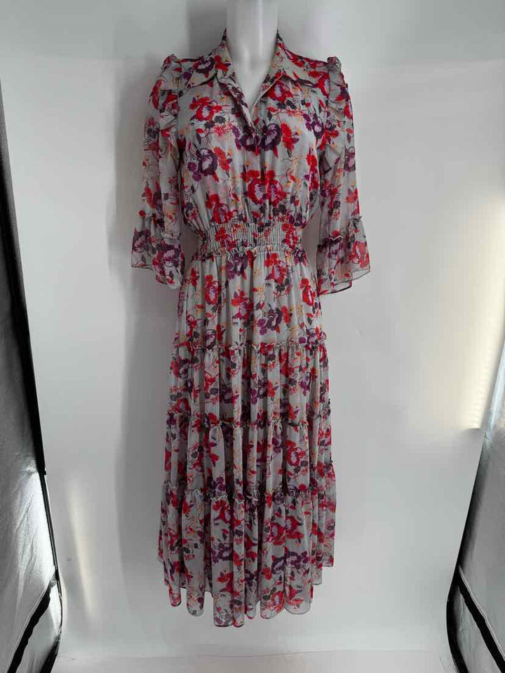 Size XS MISA gray print Dress