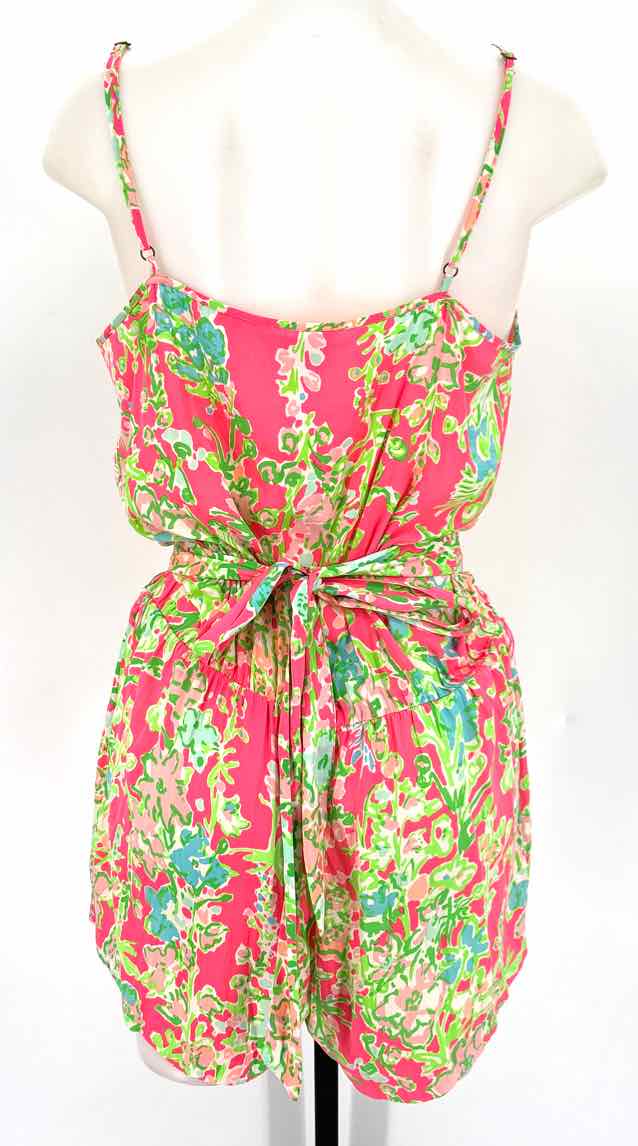 Size L Lilly Pulitzer Multi-Color Silk Dress