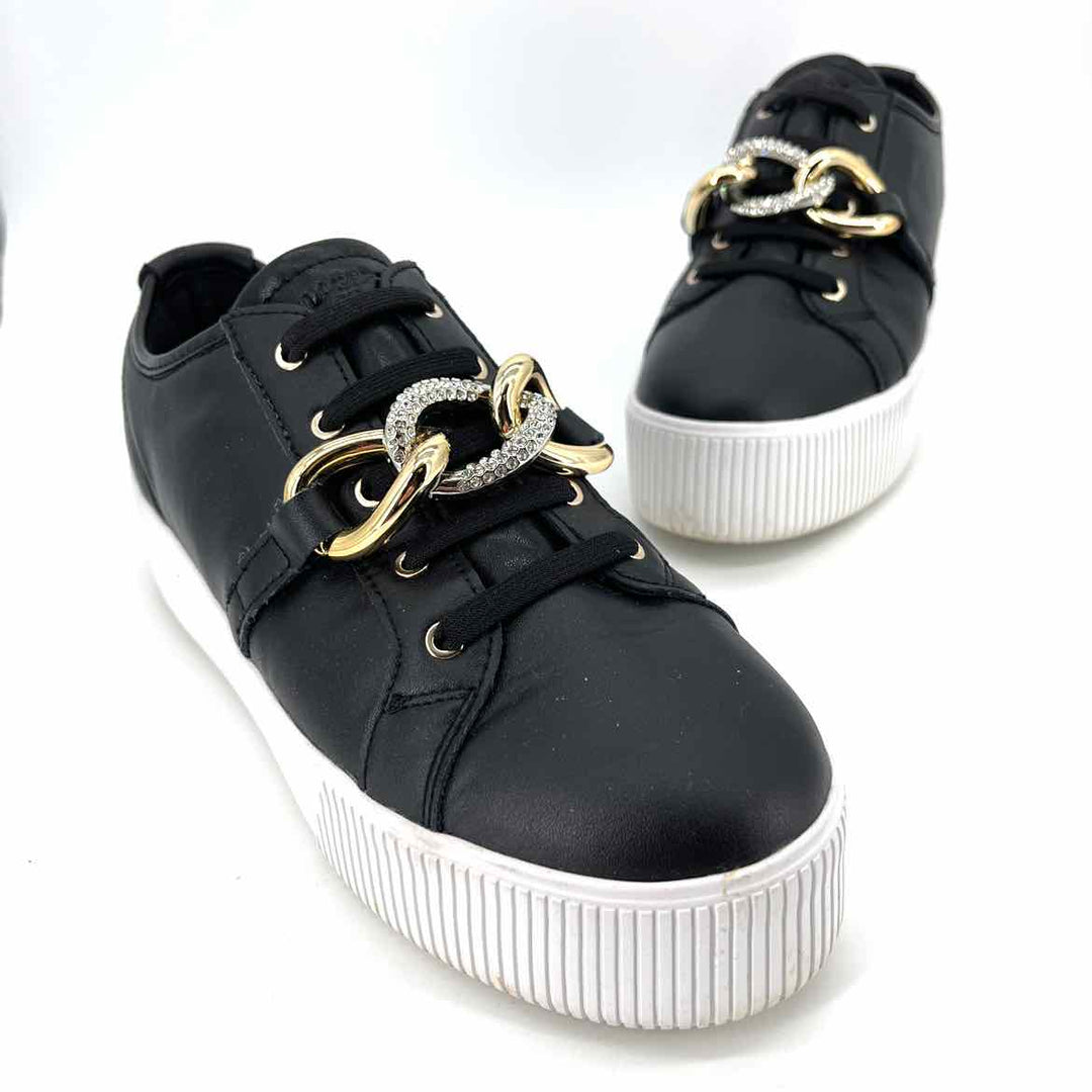 Shoe Size 8 KARL LAGERFELD Black Leather Sneakers