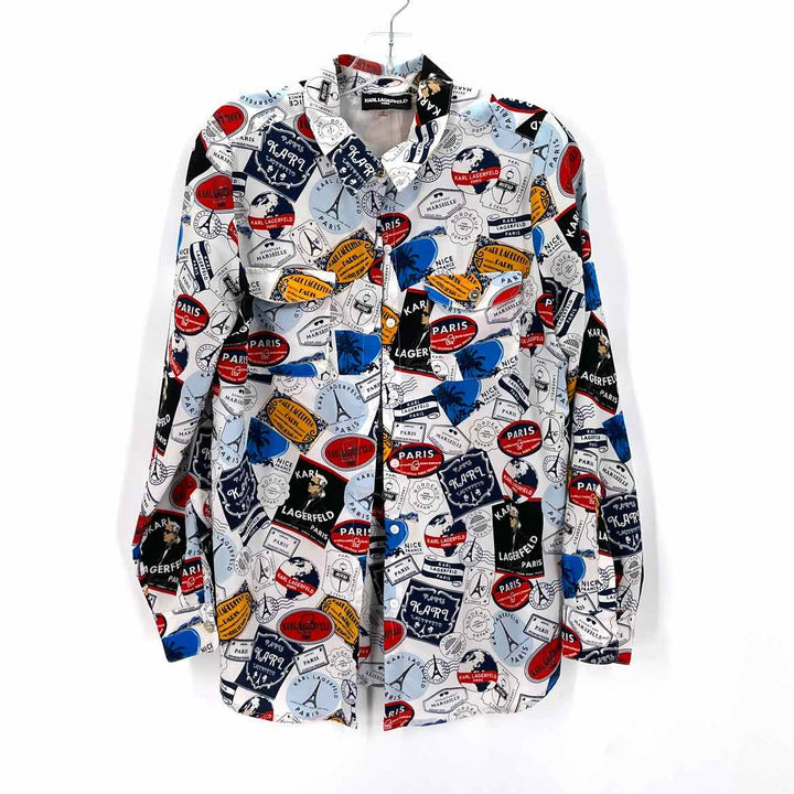 Size M KARL LAGERFELD Multi-Color Shirt