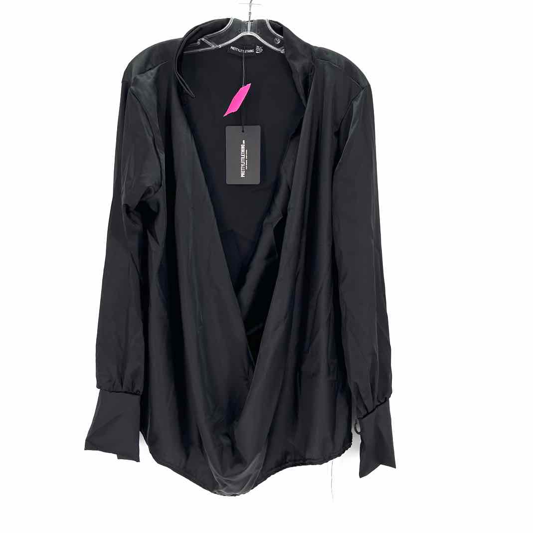 Size 10 Pretty Little Thing Black Shirt
