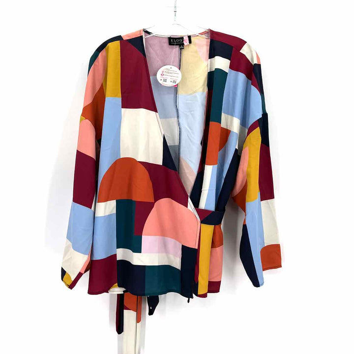 Size 18 ELOQUII Multi-Color Shirt