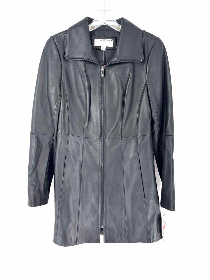 Size XS Anne Klein Black Leather Jacket