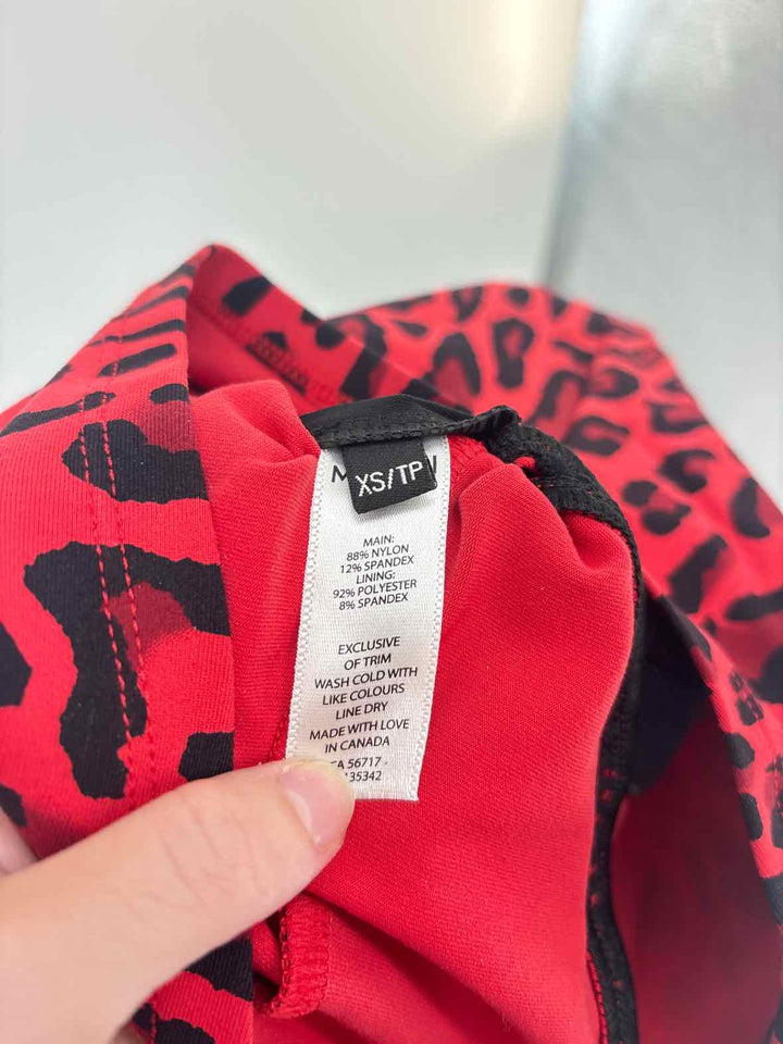 Size XS Red Print Shirt