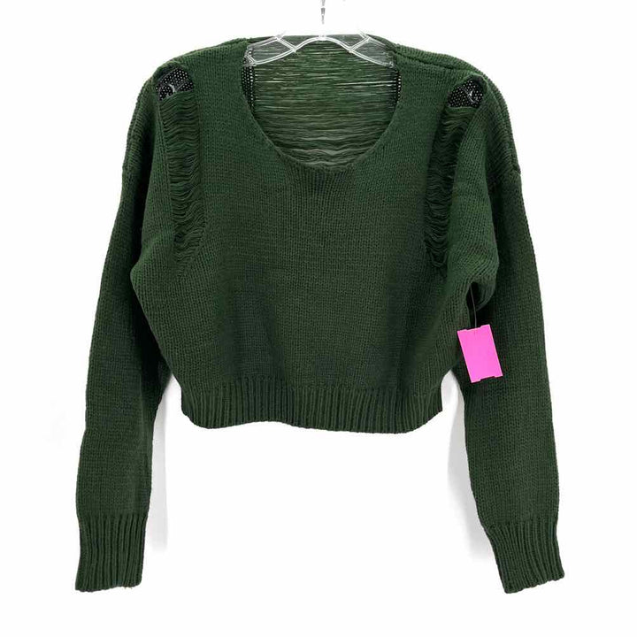Size M FASHION NOVA Forest Green Knit Sweater