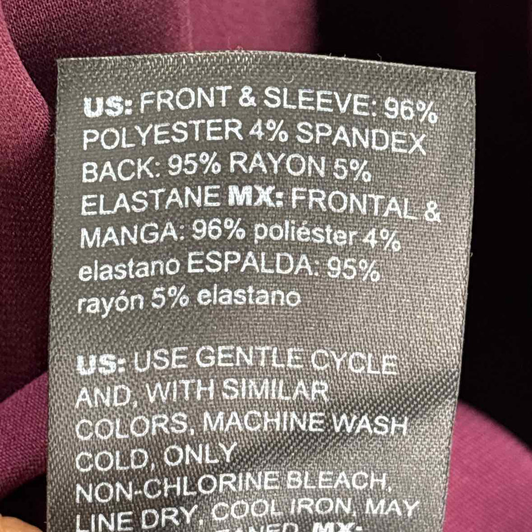 Size L White House Black Market Plum Satin Knit Sweater