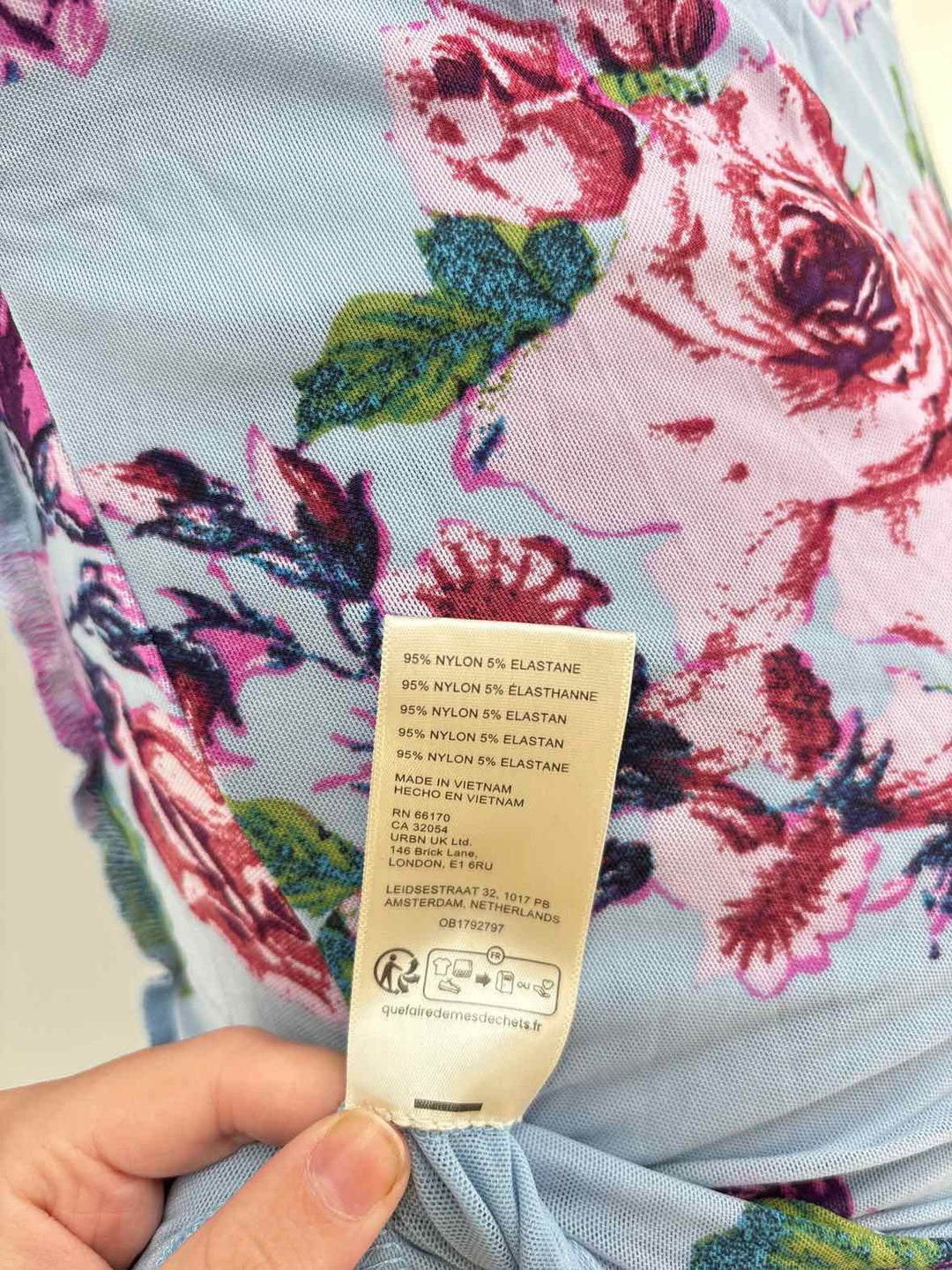 Size M FREE PEOPLE Blue Print Dress