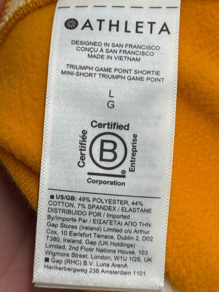 Size L Athleta Mustard Shorts