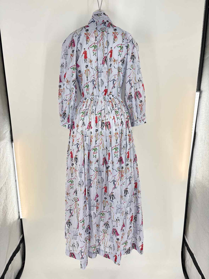 Size M Purple Print Dress