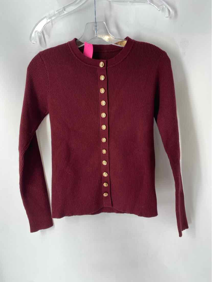 Size S COMMENSE Burgundy Knit Sweater