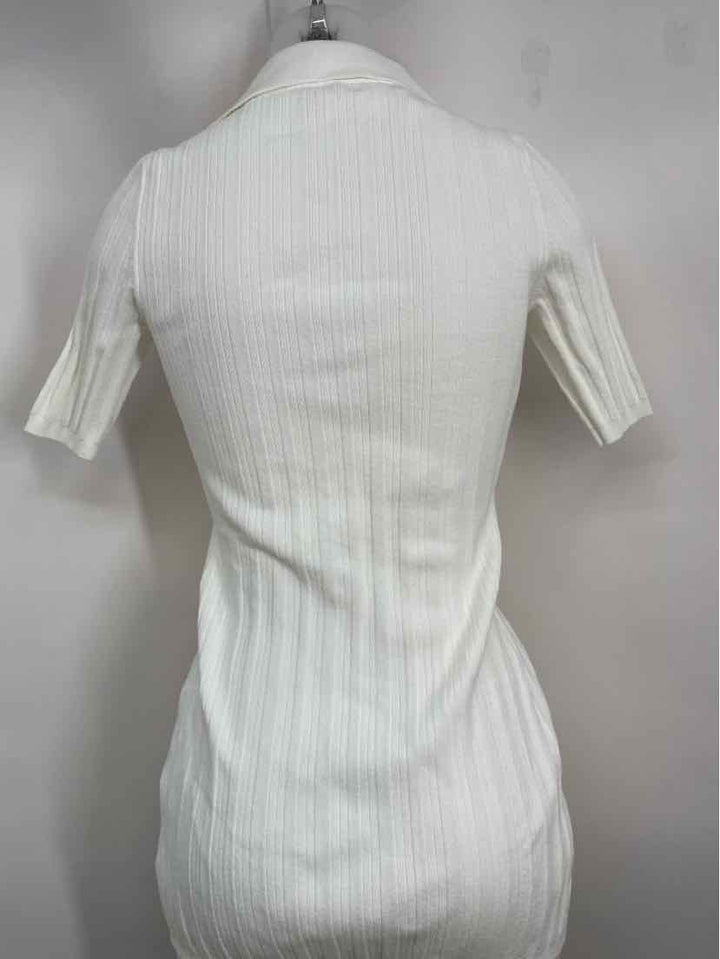 Size S RONNY KOBO White Knit Shirt