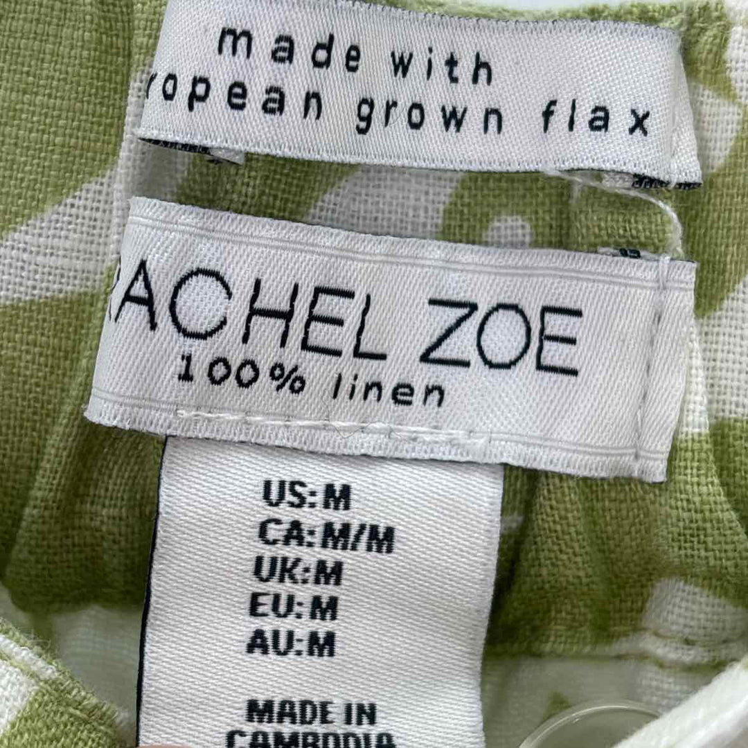 Size M RACHEL ZOE Multi-Color Linen Pants