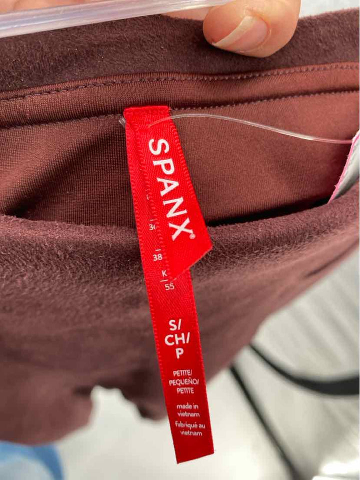 Size S SPANX Burgundy Suede Pants