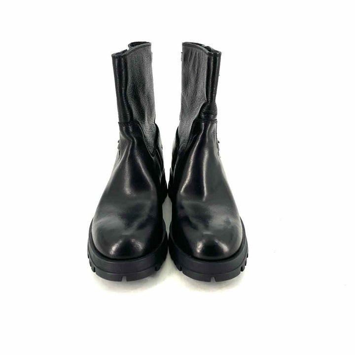 Shoe Size 38.5 PRADA Black Leather Luxury - Boots