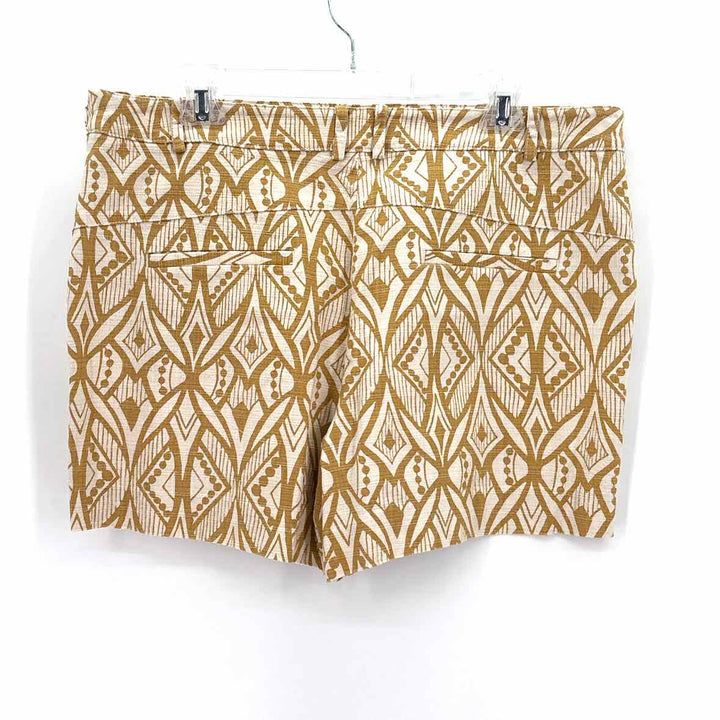 Size 14 ELEVENESS Yellow Print Shorts
