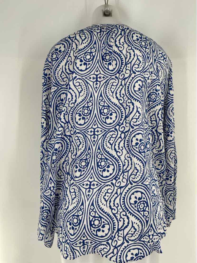 Size XL Talbots Blue Print Shirt