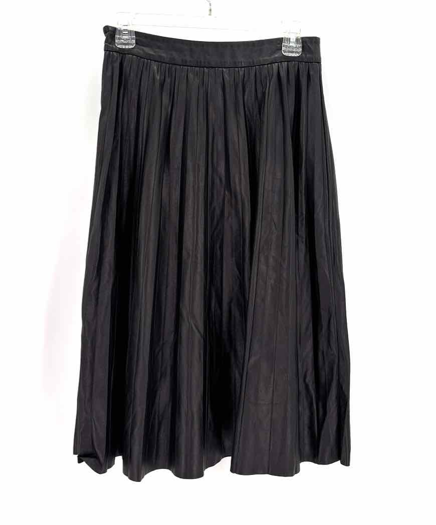 Size S ANTONIO MELANI Black Faux Leather Skirt