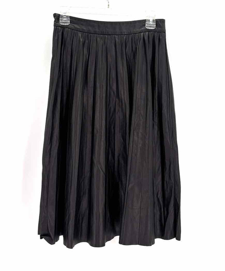 Size S ANTONIO MELANI Black Faux Leather Skirt