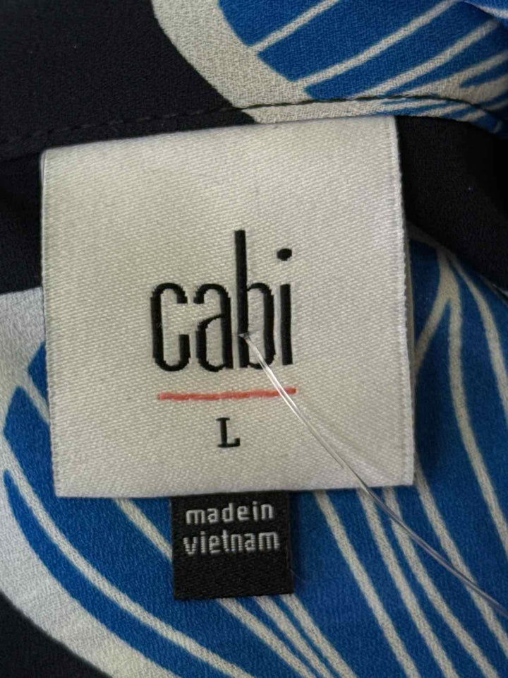 Size L CABI Black Print Shirt