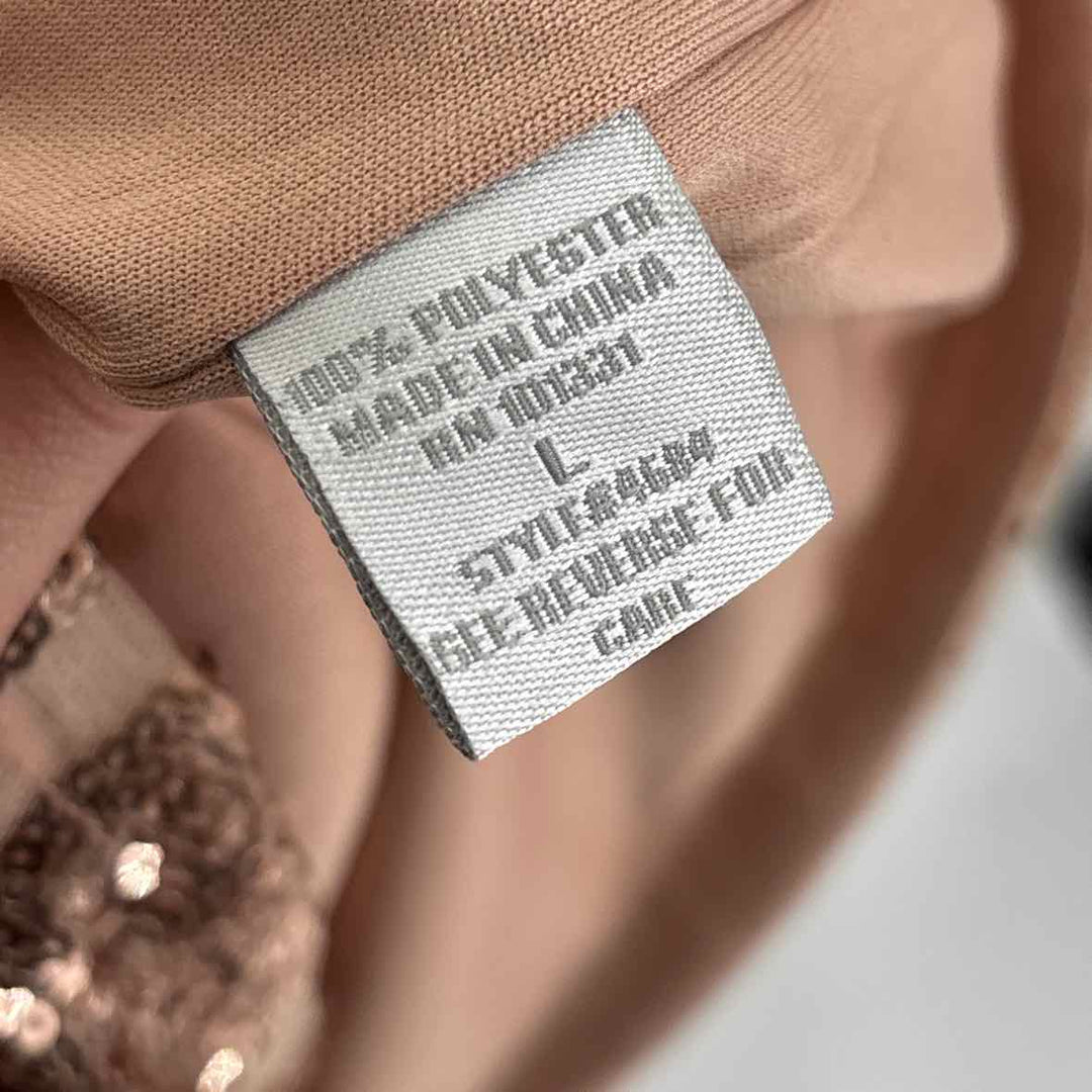 Size L Rose Gold Sequined Dress