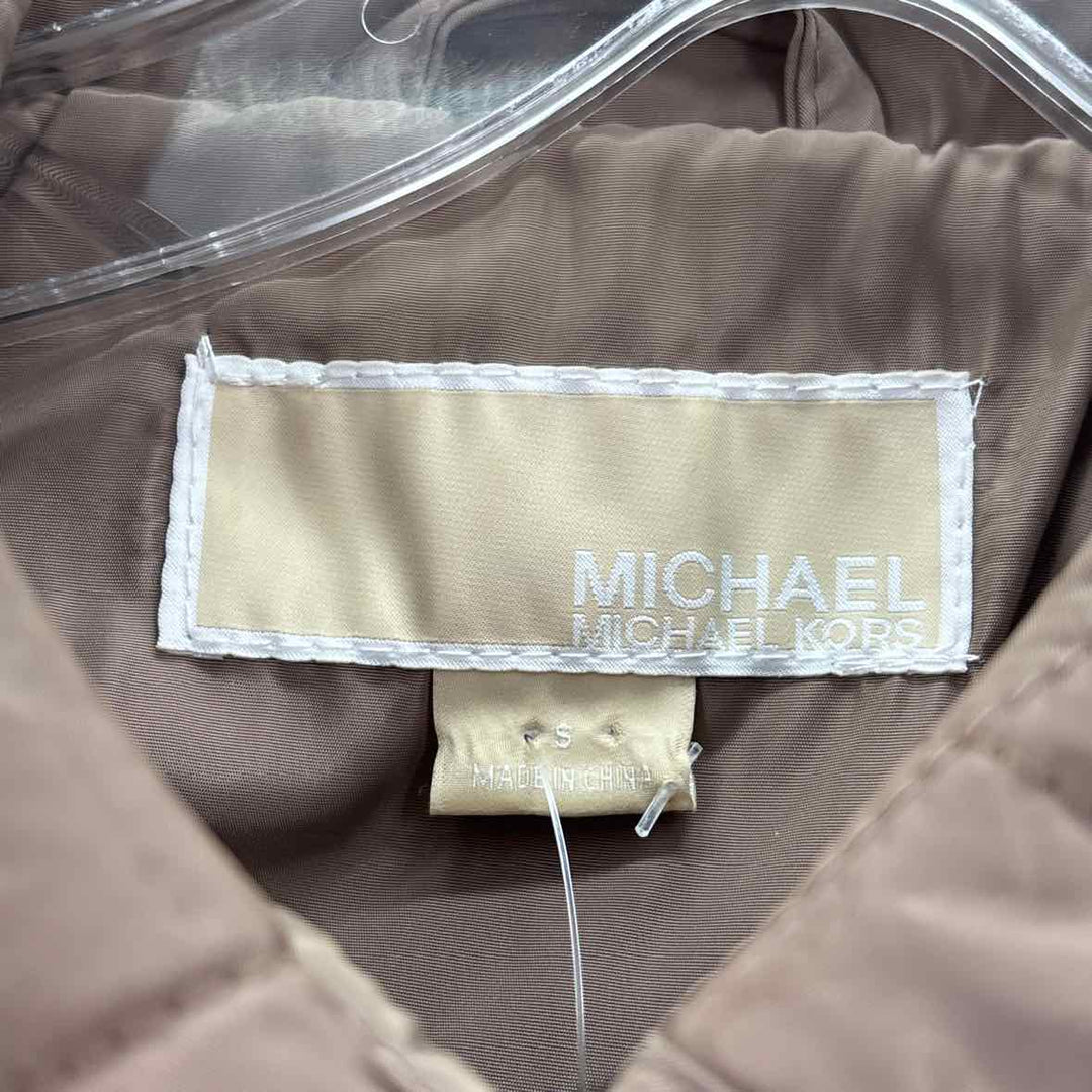Size S Michael Kors Tan Quilted Coat