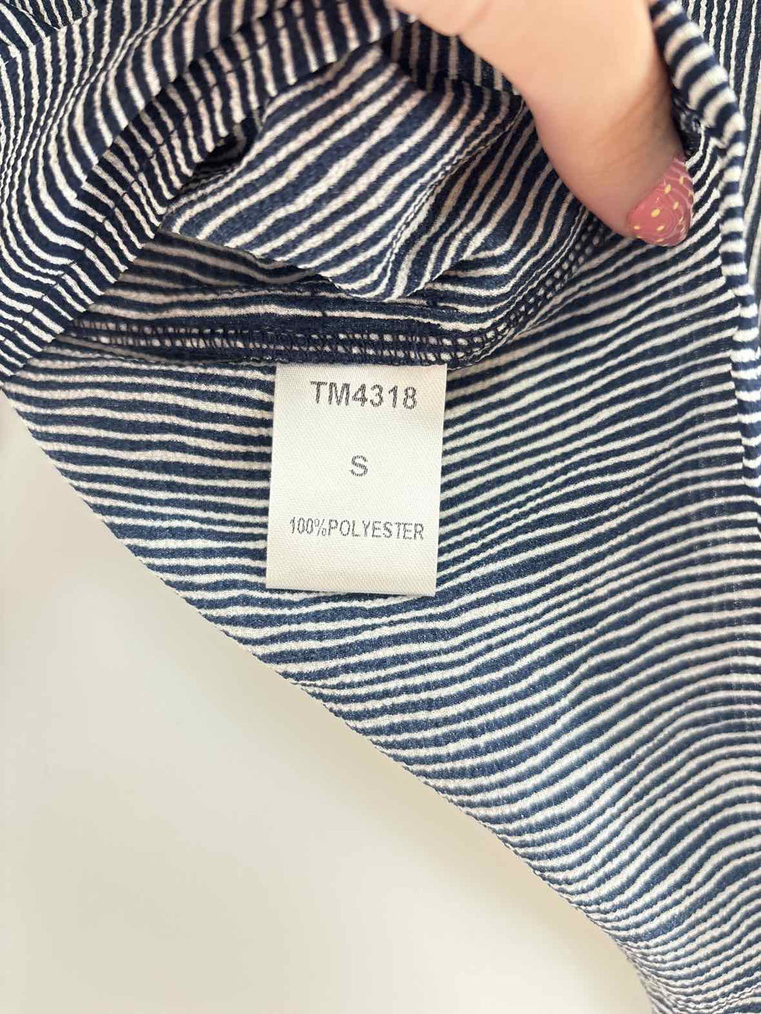 Size S THML Navy Print Shirt