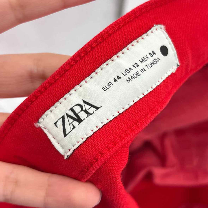 Size 12 ZARA Red Denim Jeans